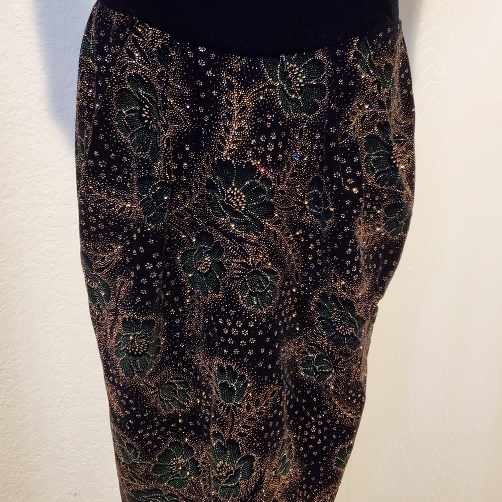 Vintage Jessica McClintock Velvet 80s Party Dress - Picture 8 of 16